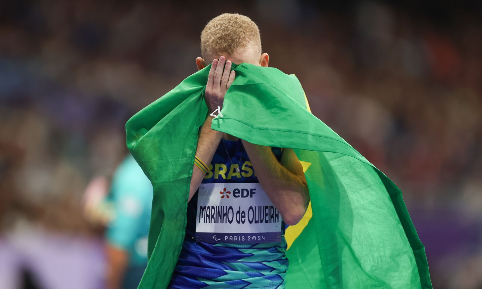 Joeferson Marinho corre a prova dos 100m no Mundial de atletismo paralímpico