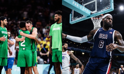 montagem de basquete nos Jogos Olímpicos de Paris-2024