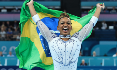 Rebeca Andrade se apresentou no salto nos Jogos Olímpicos de Paris