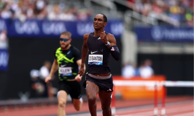 Alison dos Santos, o Piu, na prova dos 400m com barreiras da Diamond League, em Zurique