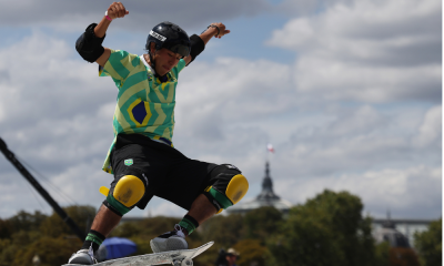 Augusto Akio em ação no Mundial de Skate Park - ao vivo