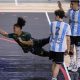 Na imagem, Seleção masculina do Brasil de handebol da categoria sub-16 na partida final.