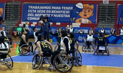 Brasil e Argentina durante o Sul-Americano de basquete em cadeira de rodas