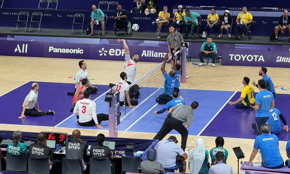 Brasil x Irã no vôlei sentado dos Jogos Paralímpicos de Paris-2024