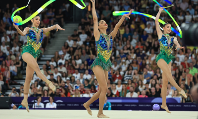 Victória Borges se apresenta lesionada pelo conjunto do Brasil nos Jogos Olímpicos Paris-2024 Foto: Ricardo Bufolin/CBG