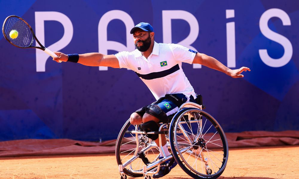 Daniel Rodrigues no torneio de tênis em cadeira de rodas dos Jogos Paralímpicos de Paris-2024