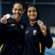 Celine Bispo e Beatriz Bezerra, jovens promessas da natação brasileira (Divulgação/CBDA)