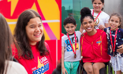 Verônica Hipólito e Raissa Machado, embaixadoras da Liga Nescau e medalhistas em Paris-2024 (Divulgação/Liga Nescau)