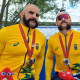 Fernando Rufino e Igor Tofalini com medalhas no peito após serem escolhidos como porta-bandeiras do Brasil nos Jogos Paralímpicos de Paris-2024