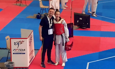 Nicole Caetano e seu treinador Daniel Brisotto (Foto: Reprodução/Instagram)