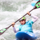 Pepê Gonçalves em ação no caiaque cross da Copa do Mundo de canoagem slalom