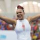 Rebeca Andrade durante o Brasileiro de Ginástica Artística