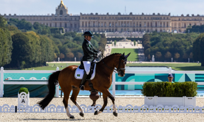 Rodolpho Riskalla com seu cavalo Denzel, classificados para o freestyle no hipismo paradestramento das Paralimpídas de Paris-2024