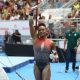 Rebeca Andrade durante o Campeonato Brasileiro de ginástica artística