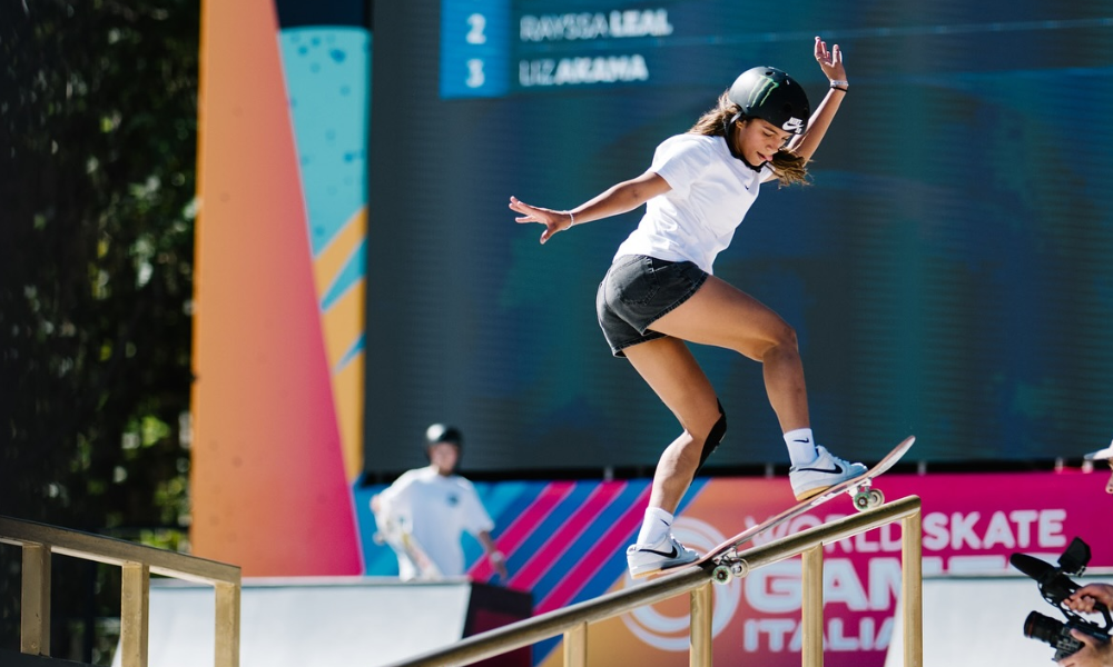 Rayssa Leal no Mundial de Skate street feminino em Roma