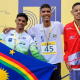 Pódio dos 100m T35 no Brasileiro Sub-17 de atletismo paralímpico