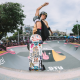 Augusto Akio durante participação no STU Pro Rio de skate park