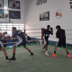 Atletas da seleção brasileira de boxe em treino antes de embarcar para o Mundial Juvenil