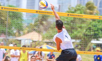 Jogadores durante a Etapa de João Pessoa do Circuito Brasileiro Sub-21 de vôlei de praia