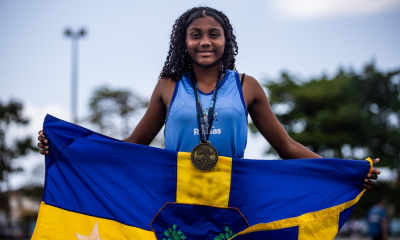 Viviany Almeida de Lima, de Russas, no Ceará, levou três ouros no Brasileiro Sub-18 (foto: Gustavo Alves/CBAt)