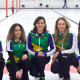 Equipe feminina do Brasil pousa para foto no Pan Continental de Curling