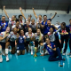 Gerdau Minas com o troféu do Mineiro Feminino de vôlei (Foto: Cacau Souza/Minas Tênis Clube)