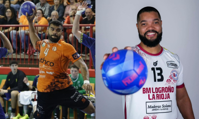 Márcio Silva e Thiago Ponciano, jogadores brasileiros que atuam no Campeonato Espanhol (Divulgação/BM Torrelavega e Reprodução/Instagram/@thiagoponciano013)