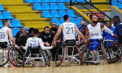 Seleção brasileira de basquete em cadeira de rodas no Sul-Americano (Divulgação/CBBC)