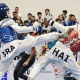 Isabelle Dalapria em ação no Mundial Júnior de taekwondo; Rayssa Moreira em ação