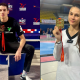 João Victor Diniz e Maria Clara Pacheco com medalhas de ouro no Aberto da Holanda de taekwondo