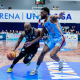 Larry Taylor, do Caxias do Sul, durante duelo contra o Unifacisa pelo NBB; União Corinthians e Fortaleza