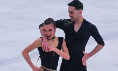 Natalia Pallu-Neves e Jayin Panesar no Troféu Metropole Nice na dança no gelo