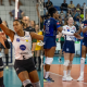 Montagem com fotos de atletas de Praia Clube e Minas no Mineiro de vôlei feminino