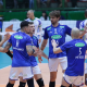 Jogadores do Sada Cruzeiro na vitória contra o Joinville Vôlei pela Superliga