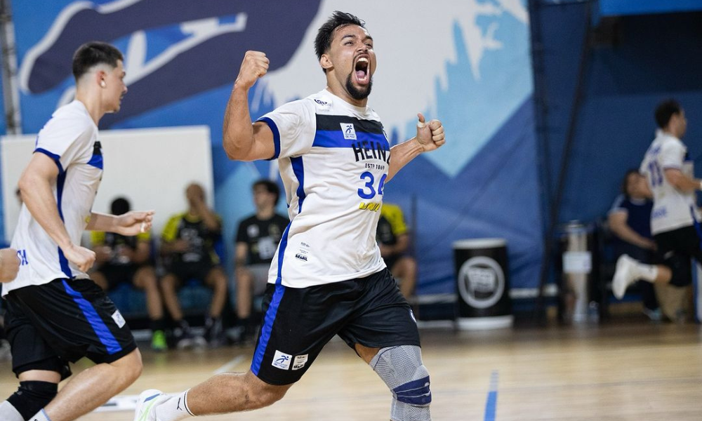 Jogador do Pinheiros, time que disputou a final do Super Paulistão de handebol 2024 contra o Taubaté