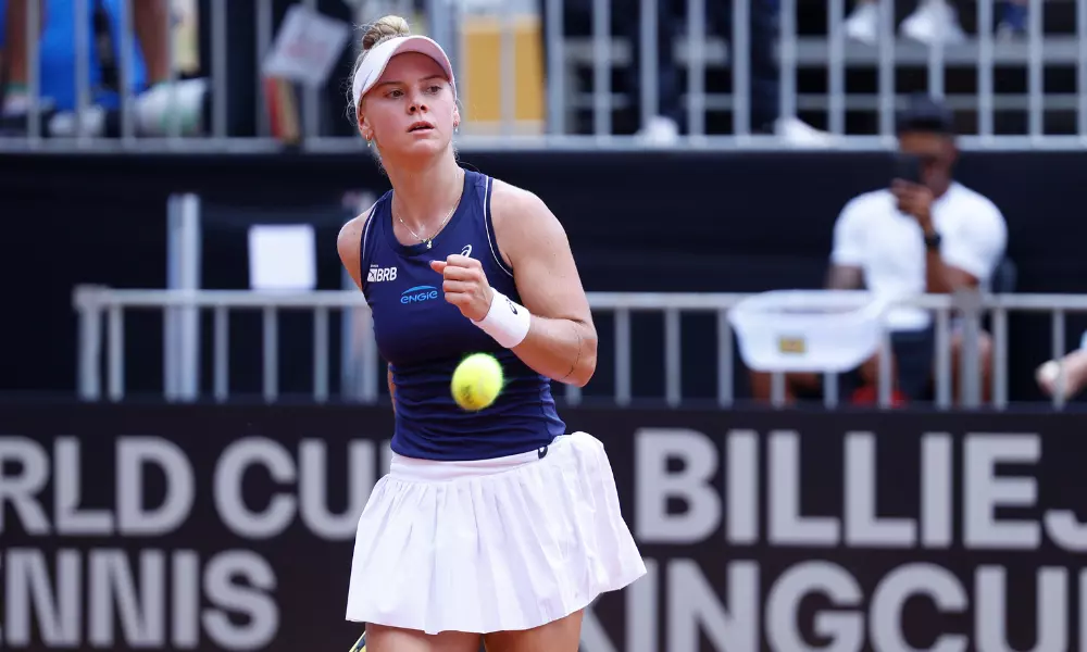 Laura Pigossi em ação na Billie Jean King Cup (Foto: Luiz Candido/CBT)