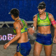 Tainá e Andressa em ação na etapa do Rio de Janeiro do Elite 16 (Foto: Beach Volleyball World)