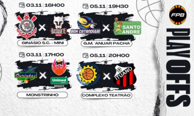 Confrontos pelas quartas de final do Paulista Feminino de basquete (Divulgação/FPB)