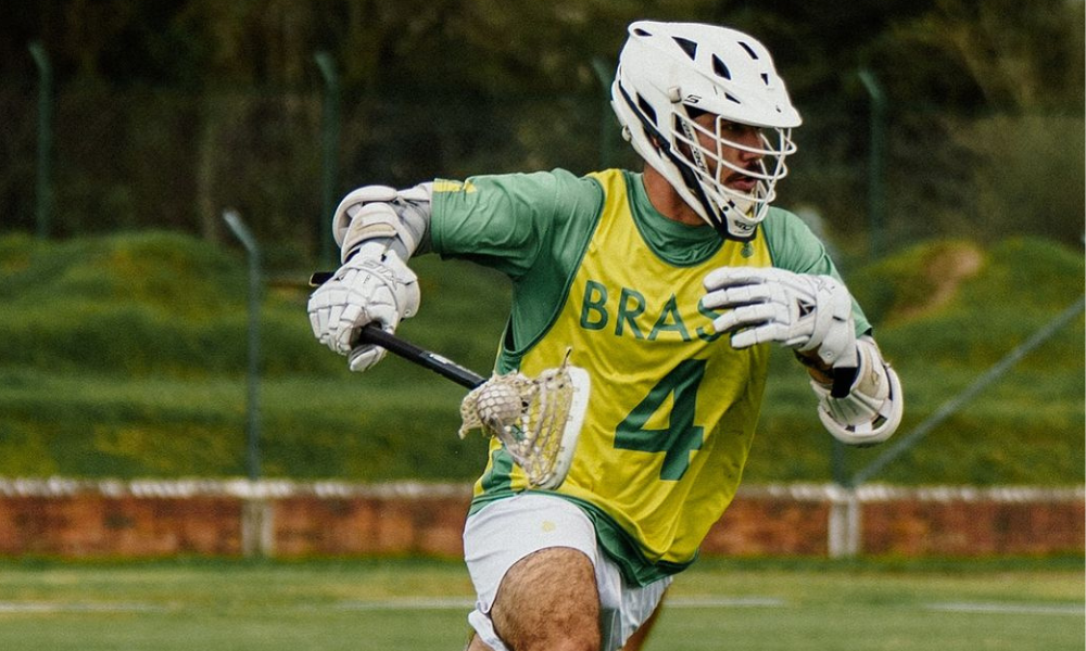 Seleção brasileira masculina de lacrosse em ação na Copa Fundadores (Foto: Tiago da Silva)