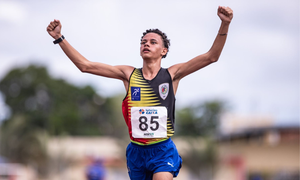 Marlon Rodrigues, um dos destaques do último dia do Brasileiro Sub-16 de atletismo (Gustavo Alves/CBAt)