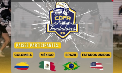 Países participantes da Copa Fundadores de lacrosse: Brasil, Colômbia, Estados Unidos e México (Reprodução/Instagram/@colombialax)