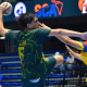 Brasil em quadra no Sul-Centro Americano Juvenil de handebol (Foto: Carlos Montealto/Handball SCA)