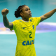 Bruna de Paula na partida de estreia do Brasil no Sul-Centro Americano de handebol (Bruno Ruas/CBHb)