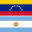 Venezuela, Argentina, VEN, ARG, BAND, FLAG, BANDEIRA