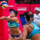 Thâmela e Victória em ação no Elite 16 do Rio de Janeiro (Foto: Volleyball World)