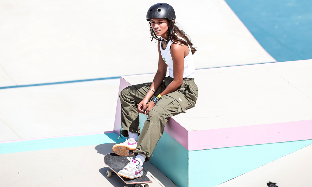 Skate street feminino nos Jogos de Paris