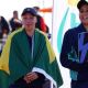 Ana Cruz, Pietra Rivoli e Nauhany Silva do Brasil na Billie Jean King Cup Junior