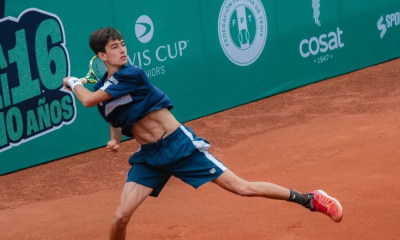 Leonardo França em jogo da Copa Davis Junior