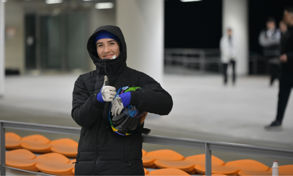 Nicole Silveira na Copa do Mundo de Skeleton em Pyeongchang