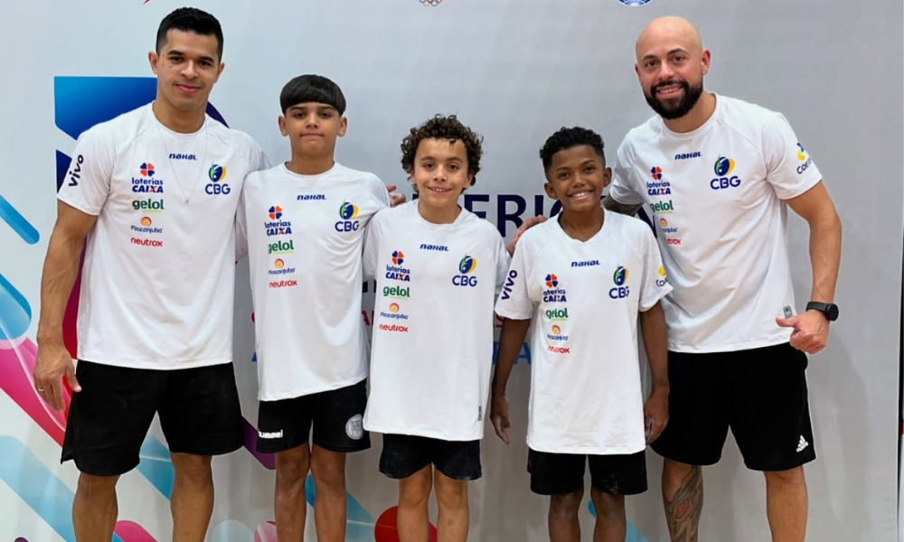 Equipe masculina do Brasil no Sul-Americano infantil de ginástica artística